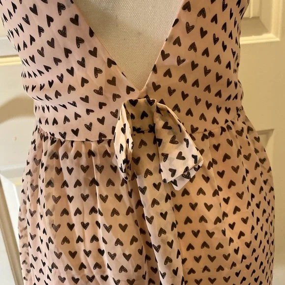 Forever 21 XXI Heart Pattern Dress, Open Back- medium - Picture 5 of 10